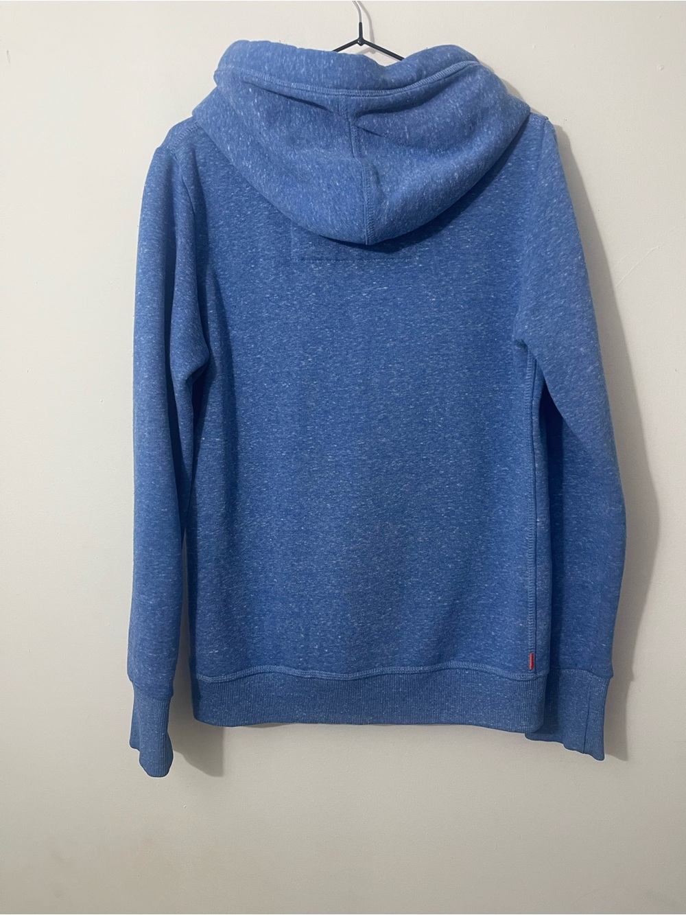 Superdry Blue Pullover Hoodie with Contrast Drawcords - Picture 4 of 5